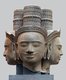 Cambodia: Triple head of Brahma from Phnom Bok, Siem Reap, now in the Musée Guimet, Paris (9th-10th century)